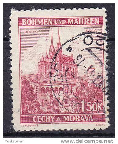 Böhmen & Mähren 1939 Mi. 30     1.50 K Brünn, Landesmuseum Und Turm - Oblitérés