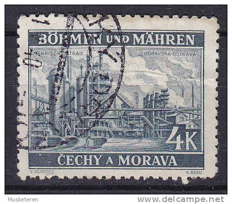 Böhmen & Mähren 1939 Mi. 34     4 K Industriewerke In Mährish-Ostrau - Used Stamps