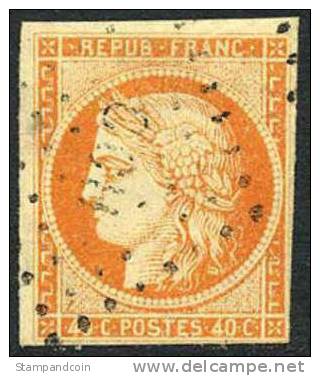 France Colonies #14a (Y&T 13d) Used 40c Type II From 1871 - Ceres