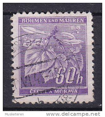 Böhmen & Mähren 1941 Mi. 65    60 H Lindenzweig Mit Lindenfrüchten - Usados