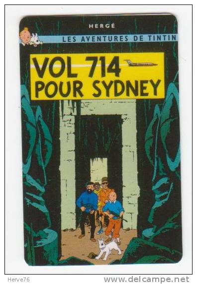 Télécarte Prépayée  - Phonecard -  Les Aventures De TINTIN - VOL 714 Pour Sydney - BD