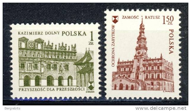 1975  Poland  Complete  MNH Set Of  2  Stamps " Architecture " Europa Sympathy Issues - Nuevos