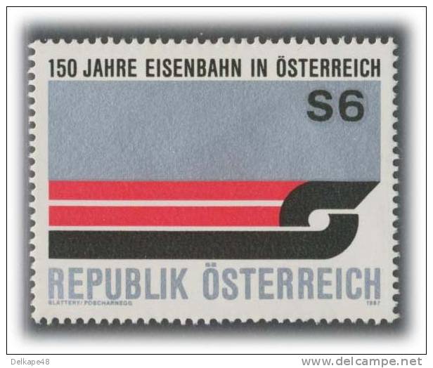 Oostenrijk Austria Österreich 1987 Mi 1886 ** Jubiläumsemblem - 150 Jahre Eisenbahn In Österreich / Railways In Austria - Treinen