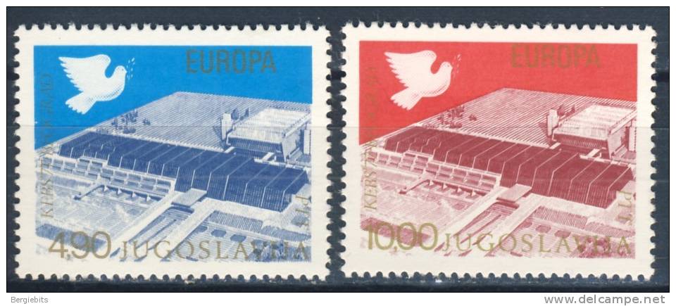 Yugoslavia  Complete  MNH Set Of  2  Stamps " Europa & Dove " Europa Sympathy Issues - 1934-39 Sandschak Alexandrette & Hatay