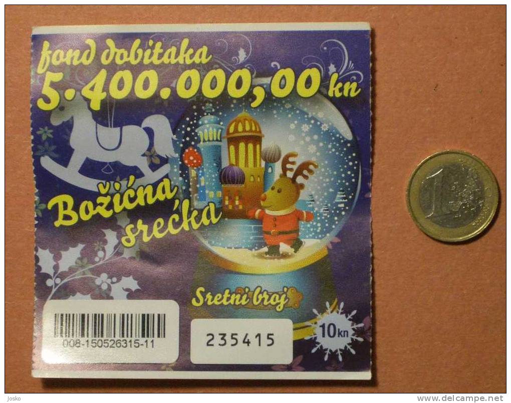 CHRISTMAS ( Croatian Lottery ) Xmas Noël Navidad Natale Natal Kerst De Loterie Lotería Lotterie Lotteria Loterij Loteria - Lottery Tickets