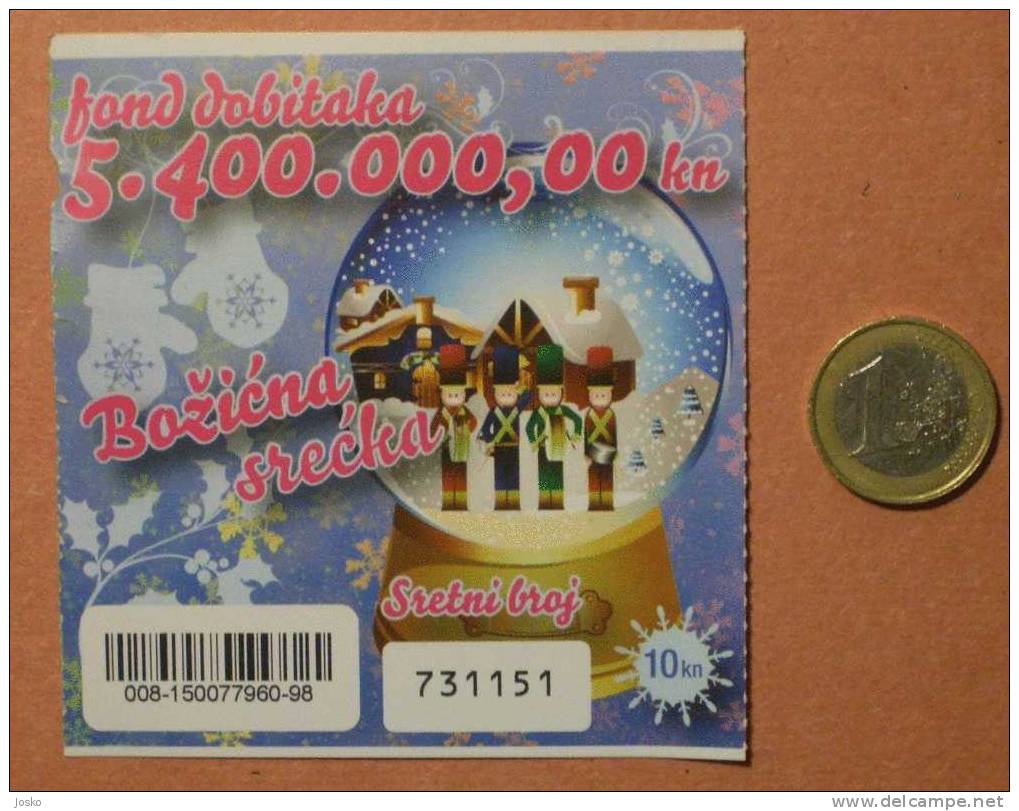 CHRISTMAS ( Croatian Lottery ) Xmas Noël Navidad Natale Natal Kerst De Loterie Lotería Lotterie Lotteria Loterij Loteria - Lottery Tickets