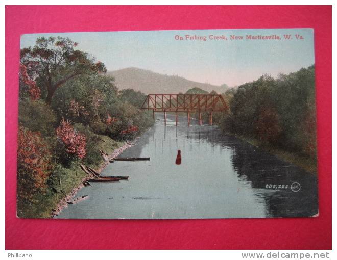 On Fishing Creek----- New Martinsville WV--  1911 Cancel  -----===========(ref 124) - Altri & Non Classificati