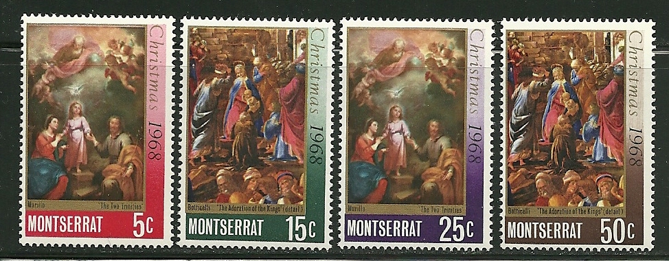 Montserrat        Christmas 1968               Set     SC# 208-11 MNH** - Montserrat