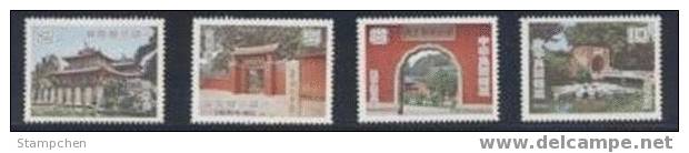 1979 Taiwan Scenery Stamps Relic Architecture Temple Shrine Castle Boat Bridge Landscape - Bouddhisme