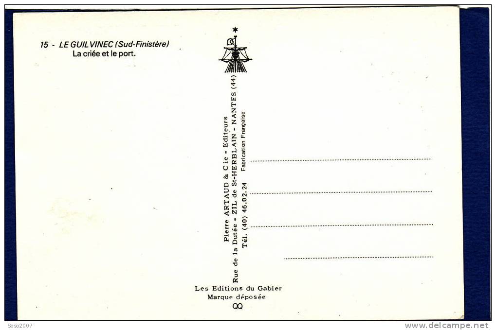 Z 923)  LE GUILVINEC  Crié Et Le Port (TTB état) - Sonstige & Ohne Zuordnung