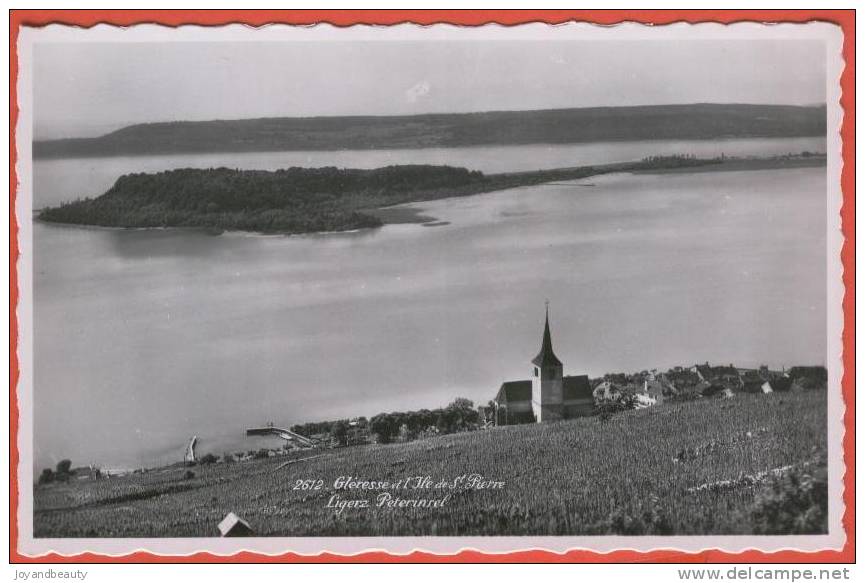 D498 , Gléresse Et L'Ile De St.-Pierre , Ligerz , Peterinsel , Près Nidau ,  2612 , Kirche , Non Circulée - Gléresse