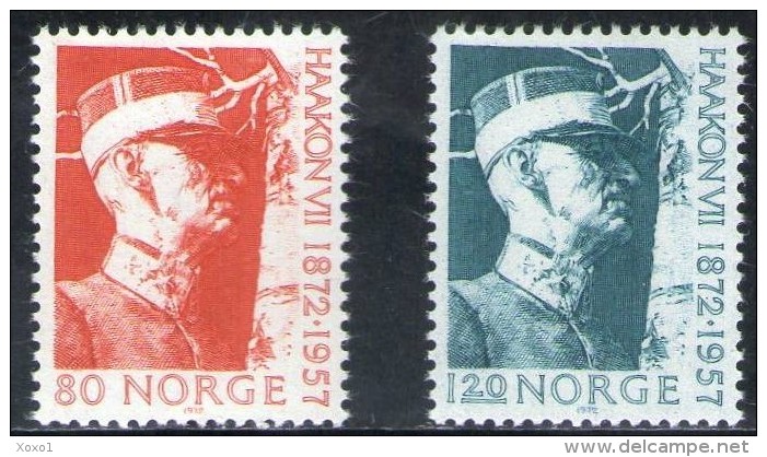 Norway 1972 MiNr. 643 - 644  Norwegen People König Haakon VII 2v MNH** 3,50 € - Neufs