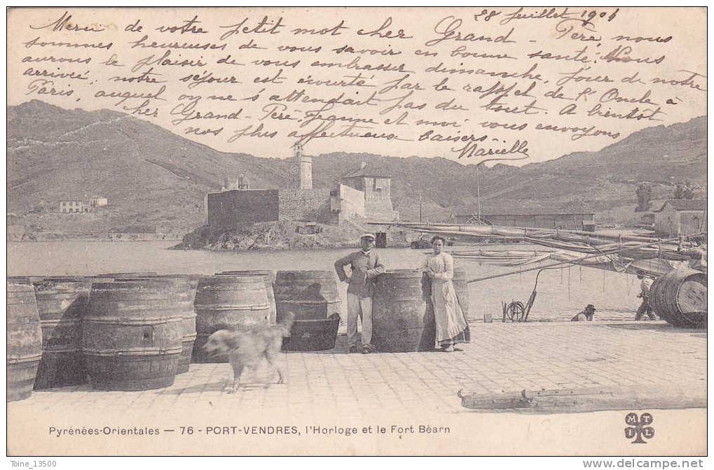 66 PORT VENDRES -  L´ Horloge Et Le Fort Béarn - Port Vendres