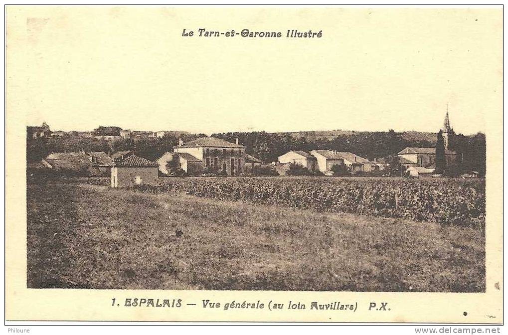 Espalais - Vue Générale, (au Loin Auvillars), Ref 1102-676 - Beaumont De Lomagne