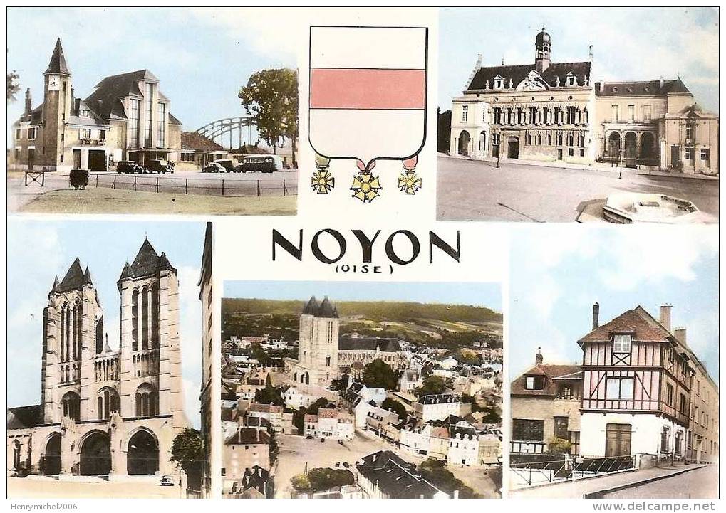 Oise - Noyon Multi Vues Et Blason , Ed Photo Cim - Noyon