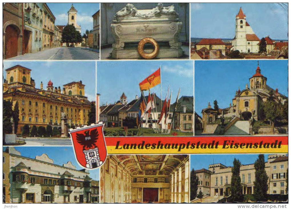 Osterreich - Postcard 1975 - Eisenstadt- Colage Of Images - 2/scans - Eisenstadt