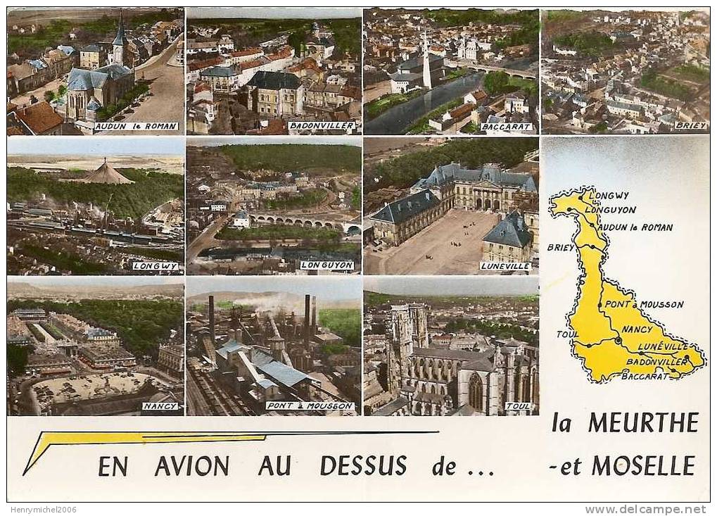 Meurthe Et Moselle , Multi Vues Des Villes Vue Aérienne Du Département En 1963 , Ed Lapie - Other & Unclassified