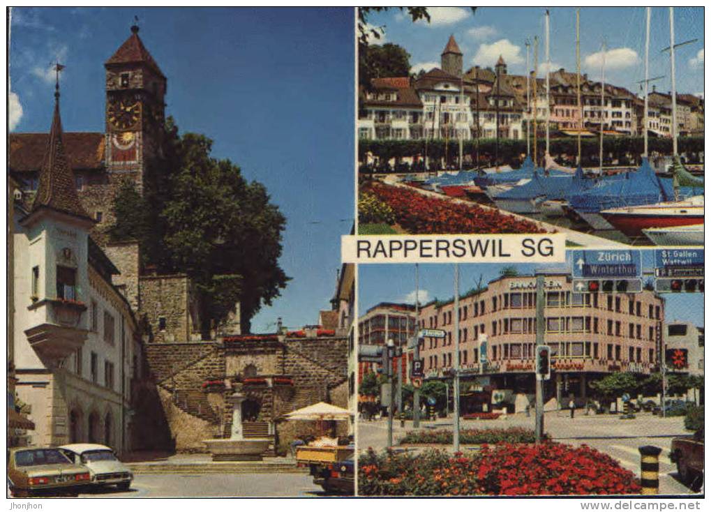 Switzerland-Postcard 1988- Rapperswill - Colage Of Images - 2/scans - Rapperswil-Jona