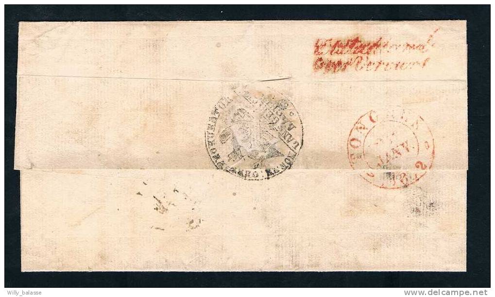 Belgique Précurseur 1832 Lettre De AAchen Pour Tongres Avec Marque "Etat Du Nord/over Verviers"  Rare. - 1830-1849 (Unabhängiges Belgien)
