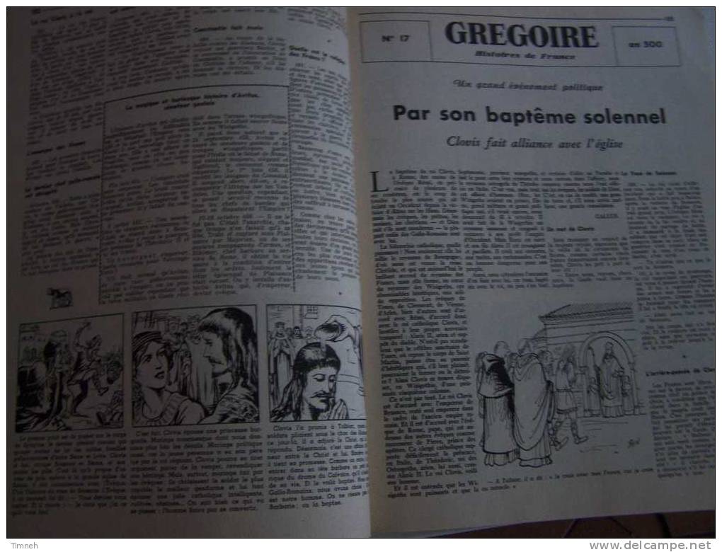 GREGOIRE-Histoires De France-N°II Janvier 1958-Histoires De France-du Bon Roi Dagobert Le Royaume Allait à L'envers - Humor