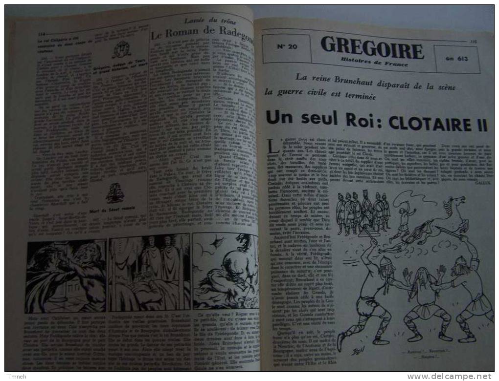 GREGOIRE-Histoires De France-N°II Janvier 1958-Histoires De France-du Bon Roi Dagobert Le Royaume Allait à L'envers - Humor