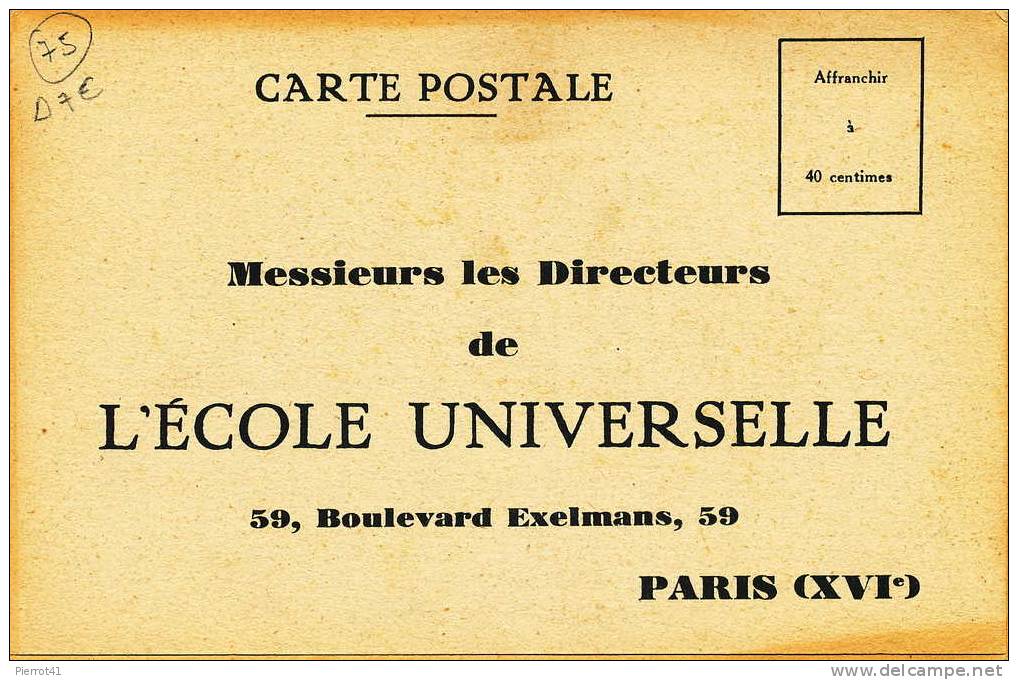 PARIS - École Universelle - Le Bâtiment Principal Vu Des Terrasses De L'un Des Autres Bâtiments - Education, Schools And Universities