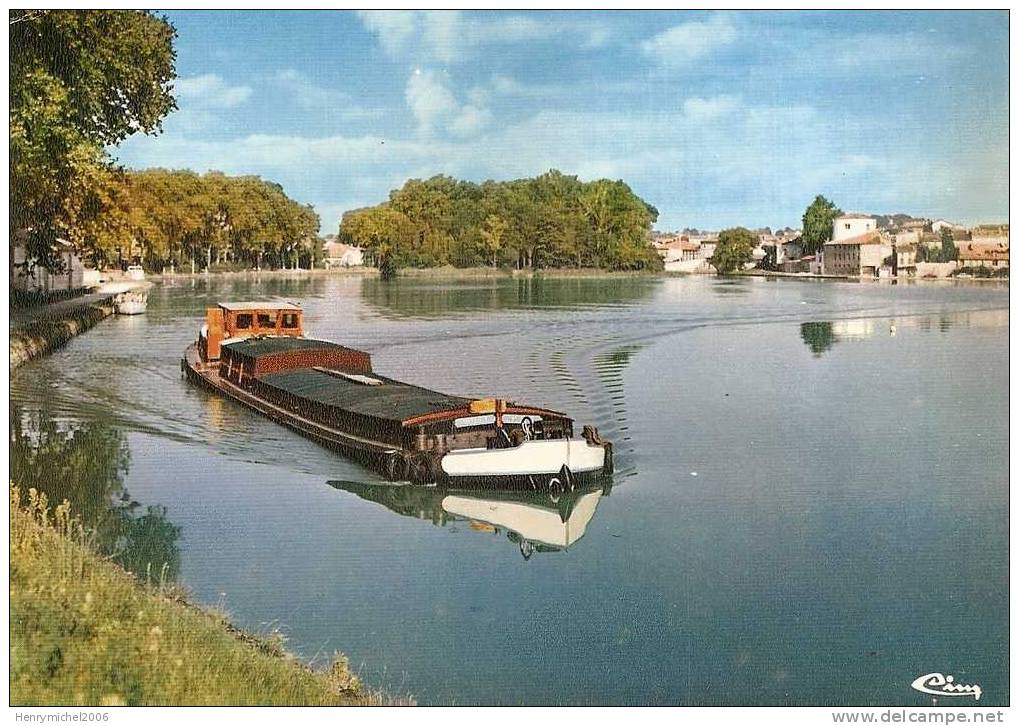 Aude - Castelnaudary , Péniche Et Le Port , Ed Photo Cim - Castelnaudary