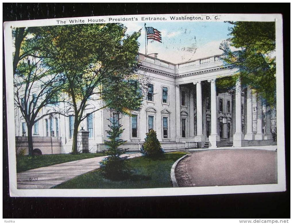 WASHINGTON D.C. - The White House - President's Entrance - 1931 -Reynolds - Lot 2.3 - Washington DC