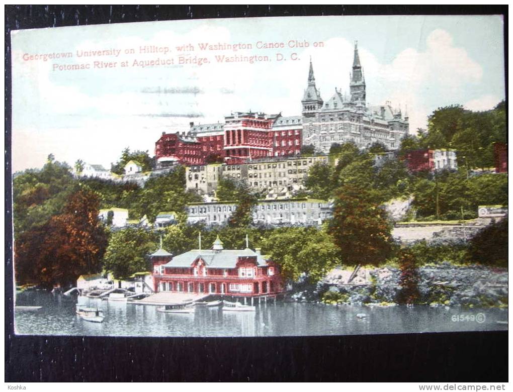 WASHINGTON D.C. - Georgetown University - Canoe Club - Potomac - Aquaduct - 1912 - Garrison - Lot 2.3 - Washington DC