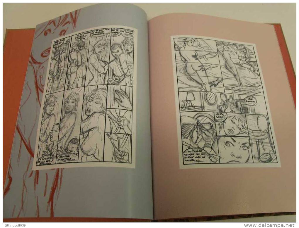 BERTHET. Superbe Coffret Pin-up contenant l'album Esquisses du T 6. Rien que des travaux inédits de l'auteur Ed Canal BD