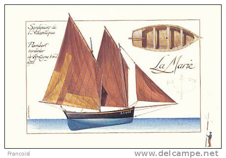 La Marie. Gulf Steamer. Sardinier De L'Atlantique. Ill. De J.-B. Héron - Fishing Boats