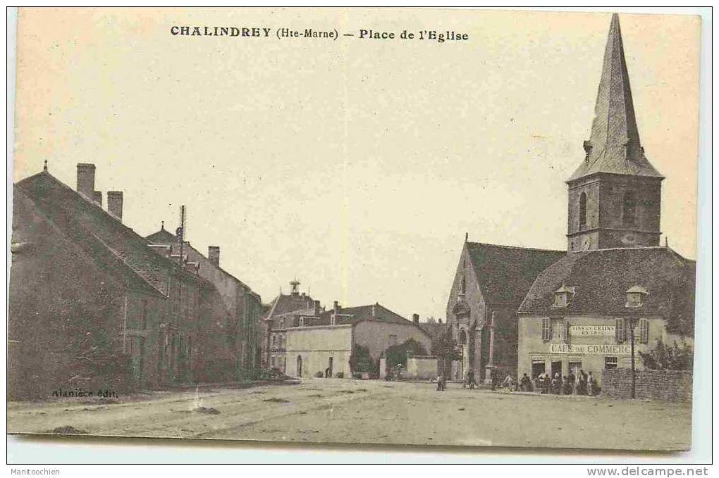 DEP 52 CHALINDREY PLACE DE L'EGLISE VOIR CACHET - Chalindrey