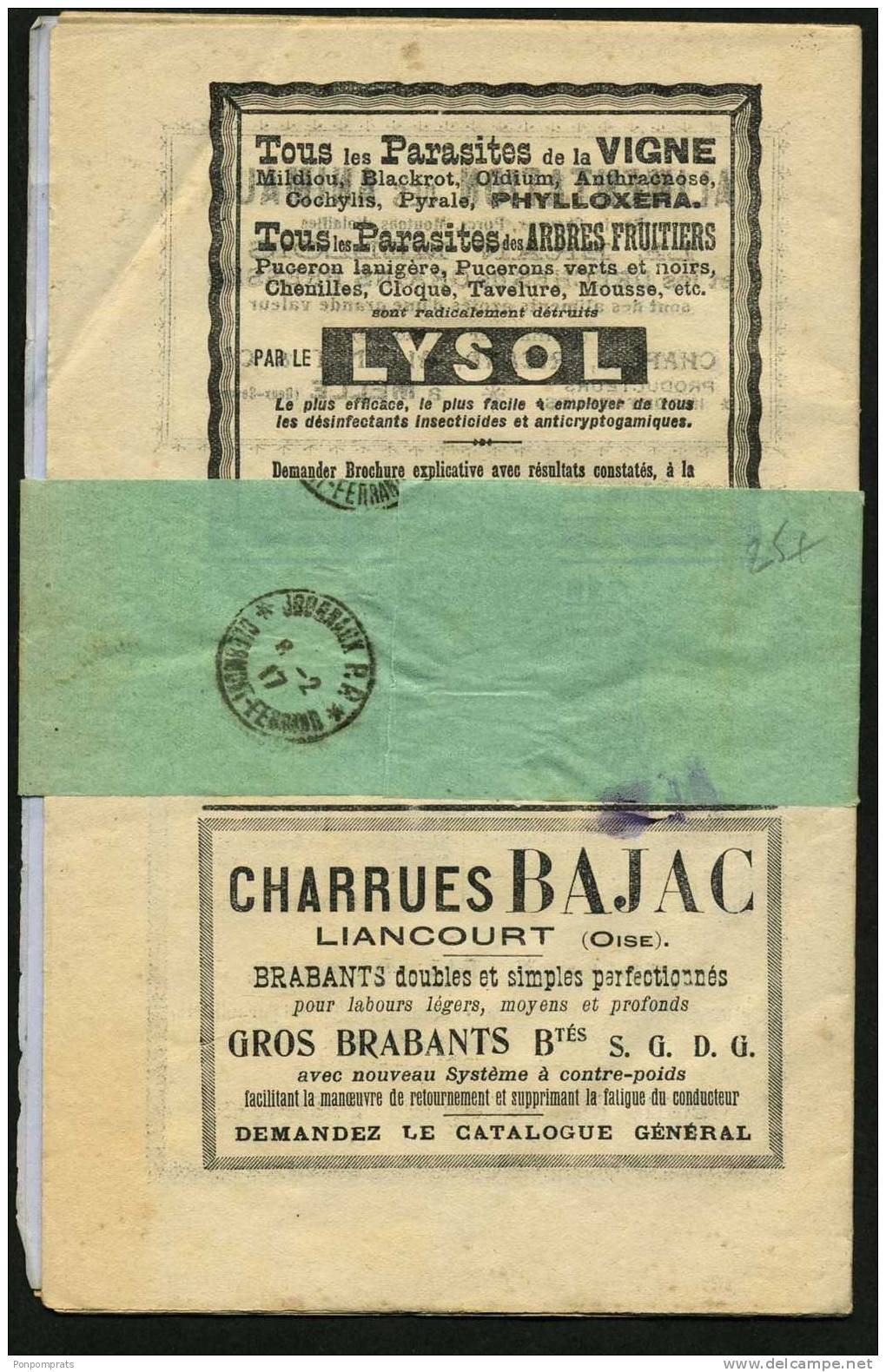 PUY DE DOME :JOURNAL  "REVUE Du Syndicat Agricole Du PUY DE DOME" Sous Bande Avec OblitérationJOURNEAUX P.P. CLERMONT FE - 1921-1960: Période Moderne