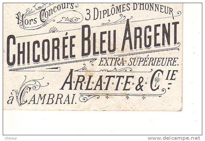 CHICOREE BLEU ARGENT ARLATTE ET COMPAGNIE A CAMBRAI - Tè & Caffè