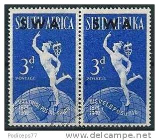 Südwestafrika 1949  75 J. UPU  3 P (Paar)  Mi-Nr.264/65  Gestempelt / Used - Namibie (1990- ...)