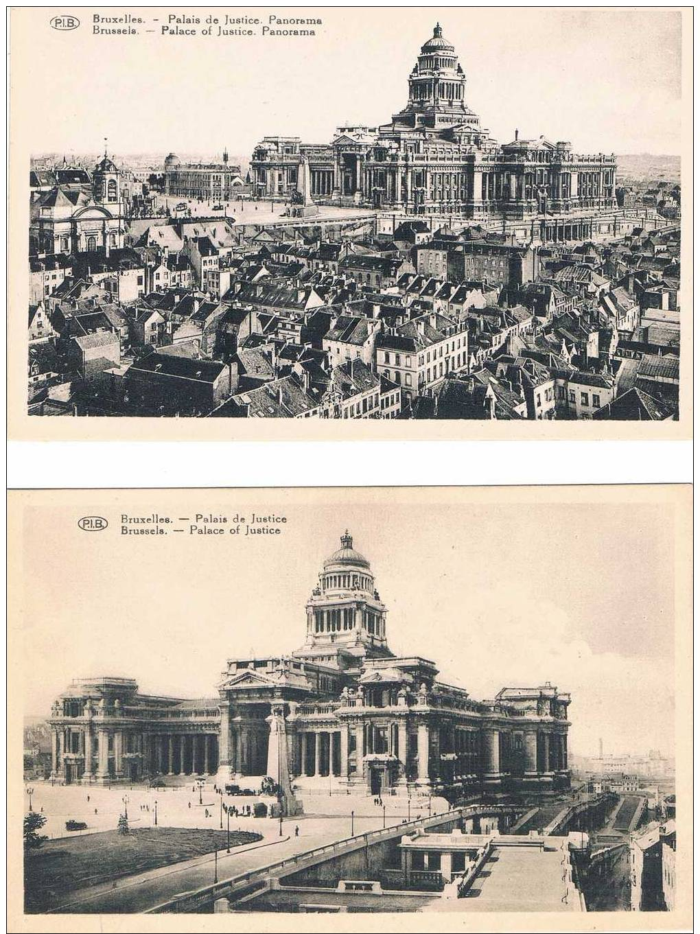 Carte Postale Ancienne - BRUXELLES - PALAIS DE JUSTICE LOT DE 2 CARTES - Monumenten, Gebouwen