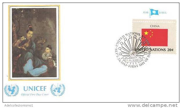 48285)lettera F.d.c. Nazioni Unite Serie Unicef Con Un Valore + Annullo - Autres & Non Classés