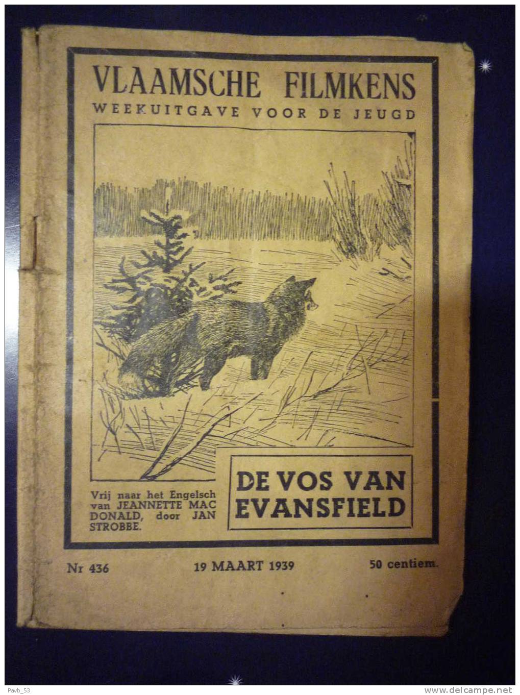 Vlaamsche Filmkens (Averbode): De Vos Van Evansfield 1939 - Juniors