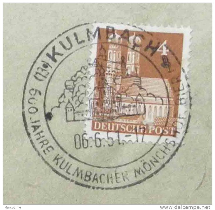 BIER - BIERE - KULMBACH / 1951 SONDERSTEMPEL AUF BRIEF (ref 831) - Beers