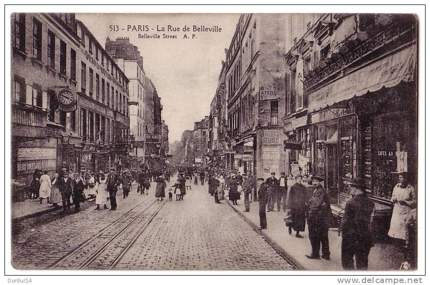 PARIS  20e Et 19e  XXe XIXe  /  La Rue De Belleville - Arrondissement: 20