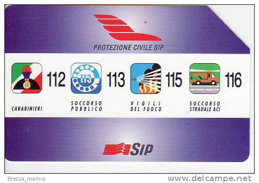 ITALIA SIP - Protezione Civile - C&C 2367 - Golden 337 - Pubbliche Figurate Ordinarie