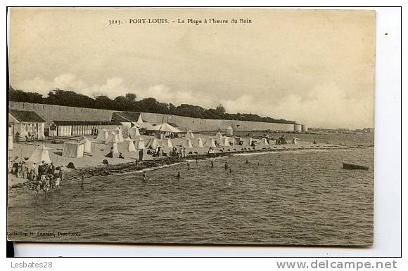 CPA 56.-PORT-LOUIS.-La Plage à L'heure Du Bain-Fevr 2011 196 - Port Louis