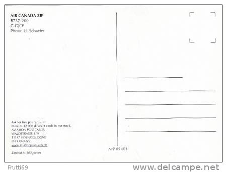 AIRPLANE - AK 56943 AIR CANADA ZIP - B737-200 - 1946-....: Moderne