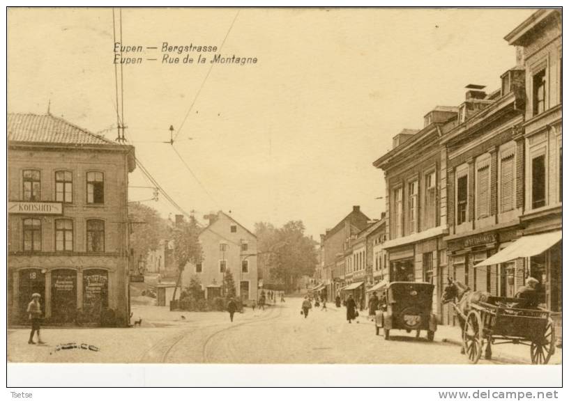 Eupen - Bergstrasse / Rue De La Montagne (oldtimer, Attelage ) -1930 - Eupen