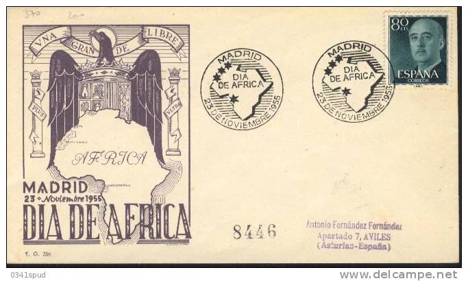 1955  Espagne  Espana  Matasello  Journée Afrique  Africa Day - Franking Machines (EMA)