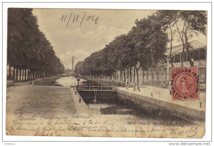 54 FROUARD Canal De La Marne Au Rhin 1904 - Frouard