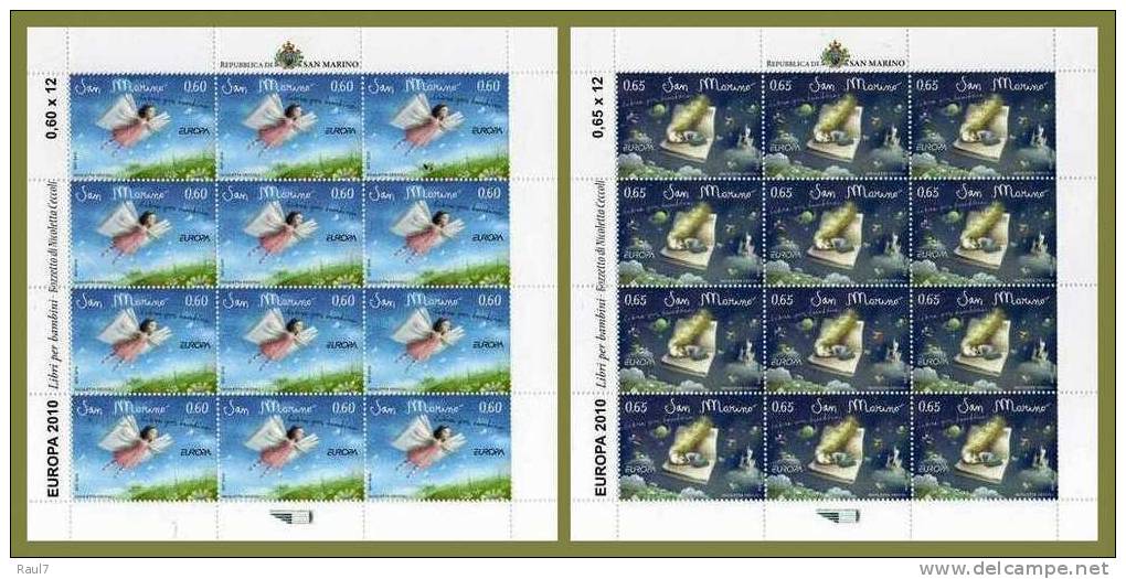 EUROPA - 2010 //  SAN MARINO  // 2 Feuillets NEUFS ** (MNH Sheets) - 2010