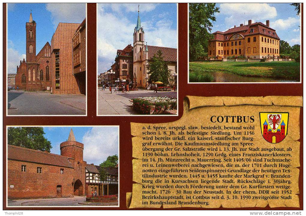 COTTBUS - Klosterkirche / Schlosskirche / Schloss Branitz / Stadtbefestigung Mit Münzturm -  TBE, Carte Neuve - Cottbus