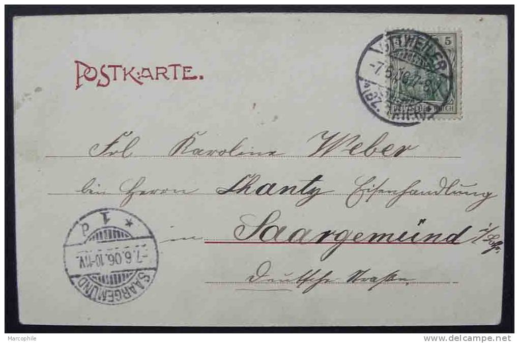 SARRE - OTTWEILER /   1906 CARTE POSTALE ANCIENNE  (ref 809) - Kreis Neunkirchen