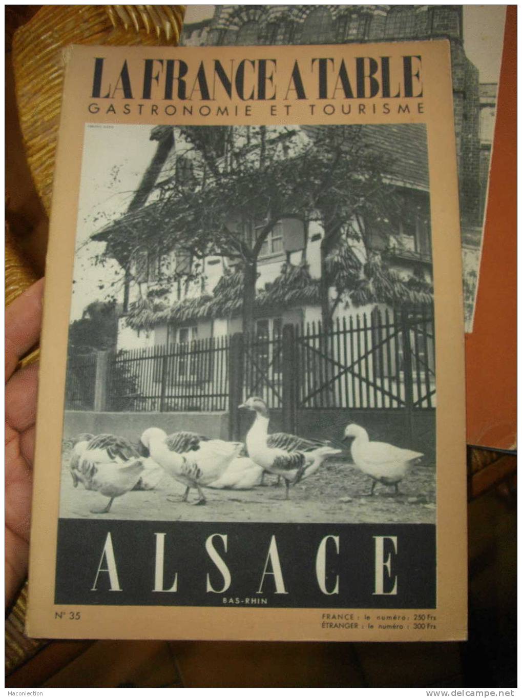 Livret  LA FRANCE à TABLE / Bas Rhin Alsace  .......1952......PORT GRATUIT........52PAGES - Alsace